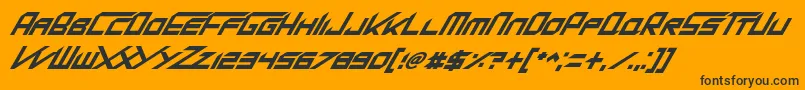 KingDubstepikzItalic Font – Black Fonts on Orange Background