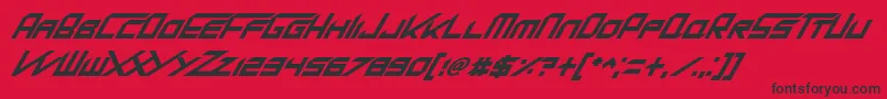 KingDubstepikzItalic Font – Black Fonts on Red Background
