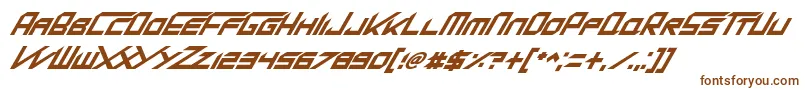 KingDubstepikzItalic Font – Brown Fonts on White Background