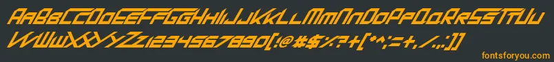 KingDubstepikzItalic Font – Orange Fonts on Black Background