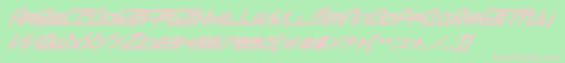 KingDubstepikzItalic Font – Pink Fonts on Green Background