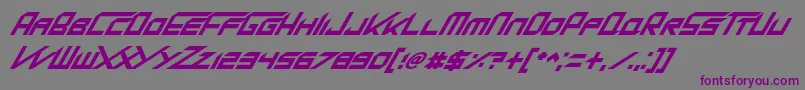 KingDubstepikzItalic Font – Purple Fonts on Gray Background