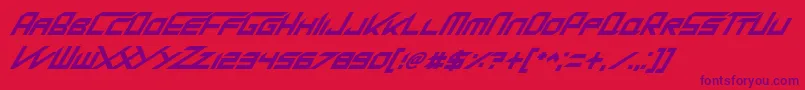 KingDubstepikzItalic Font – Purple Fonts on Red Background