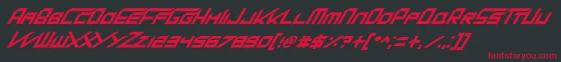 KingDubstepikzItalic Font – Red Fonts on Black Background