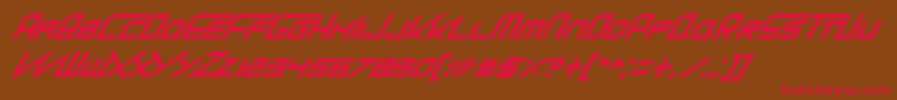 KingDubstepikzItalic Font – Red Fonts on Brown Background