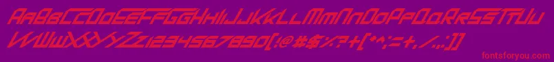 KingDubstepikzItalic Font – Red Fonts on Purple Background