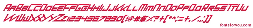 フォントKingDubstepikzItalic – 赤い文字