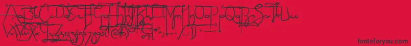 NoLicenseSculptorshand Font – Black Fonts on Red Background