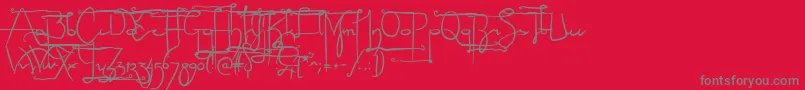 NoLicenseSculptorshand Font – Gray Fonts on Red Background