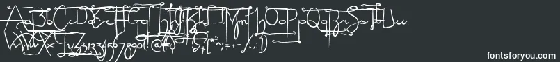 Шрифт NoLicenseSculptorshand – белые шрифты