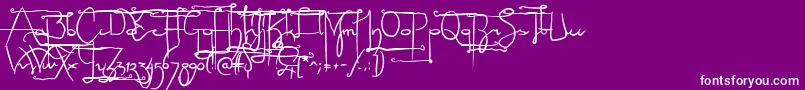 NoLicenseSculptorshand Font – White Fonts on Purple Background