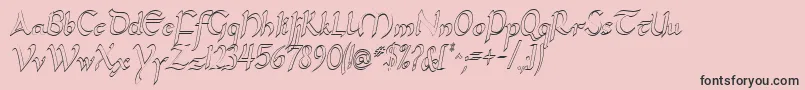 Unkul Font – Black Fonts on Pink Background