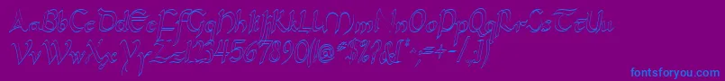 Unkul Font – Blue Fonts on Purple Background