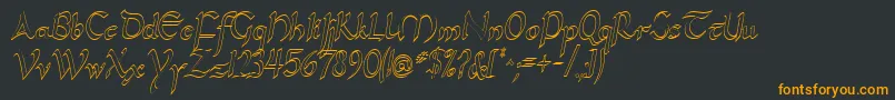 Unkul Font – Orange Fonts on Black Background