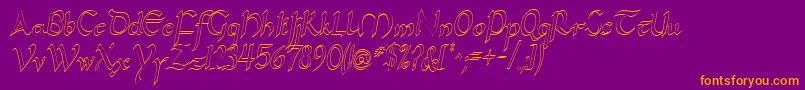 Police Unkul – polices orange sur fond violet