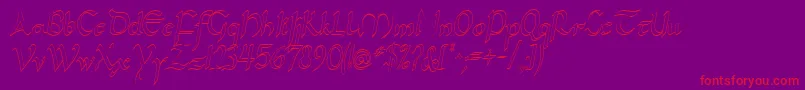 Unkul Font – Red Fonts on Purple Background