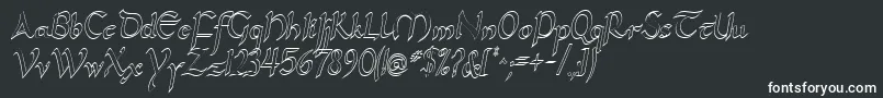 Unkul Font – White Fonts on Black Background