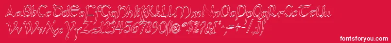 Unkul Font – White Fonts on Red Background