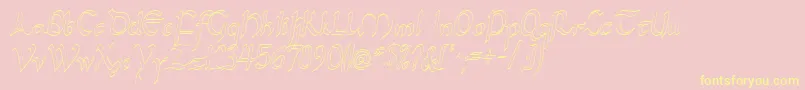 Unkul Font – Yellow Fonts on Pink Background