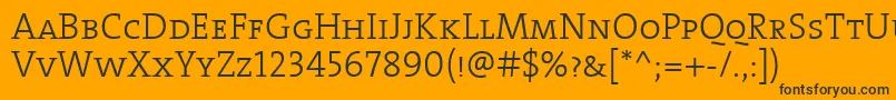 TheseriflightCaps Font – Black Fonts on Orange Background