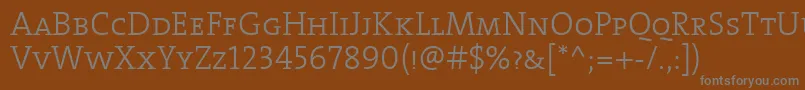 TheseriflightCaps Font – Gray Fonts on Brown Background