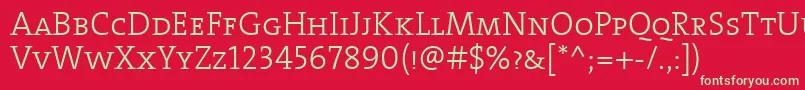 Шрифт TheseriflightCaps – зелёные шрифты на красном фоне