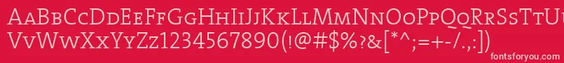 TheseriflightCaps Font – Pink Fonts on Red Background