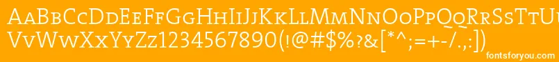 TheseriflightCaps Font – White Fonts on Orange Background