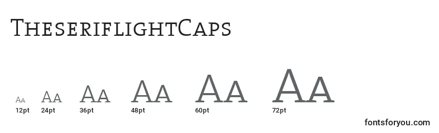 Размеры шрифта TheseriflightCaps