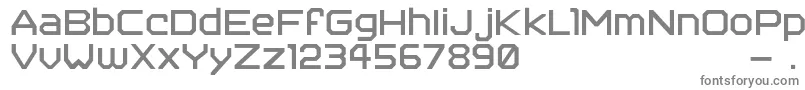 フォントSpaceport2006 – 白い背景に灰色の文字