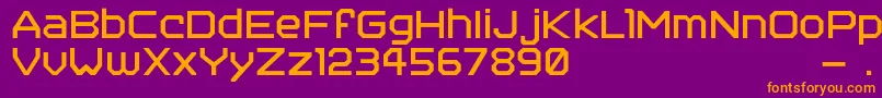 Spaceport2006 Font – Orange Fonts on Purple Background