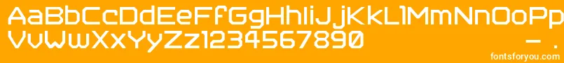 Spaceport2006 Font – White Fonts on Orange Background