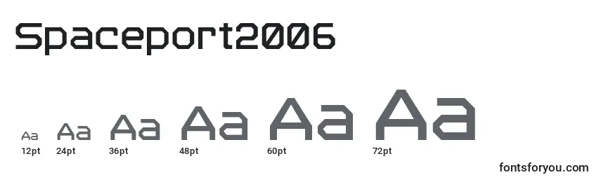 Größen der Schriftart Spaceport2006