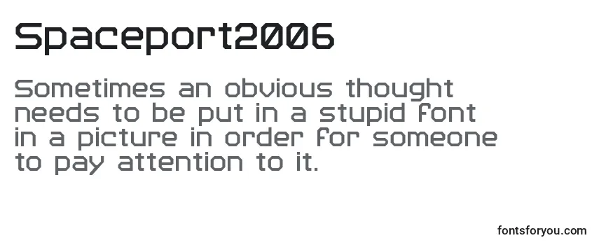 Шрифт Spaceport2006