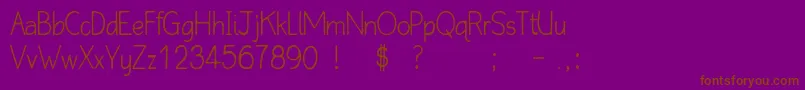 QlinickleFree Font – Brown Fonts on Purple Background