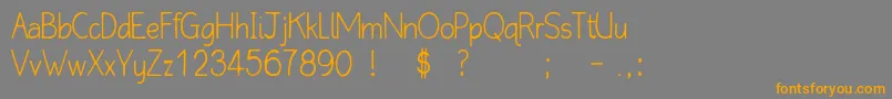 QlinickleFree Font – Orange Fonts on Gray Background