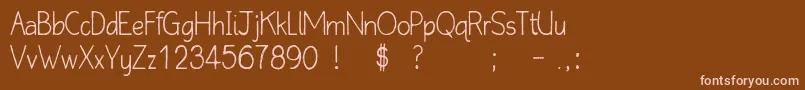 QlinickleFree Font – Pink Fonts on Brown Background