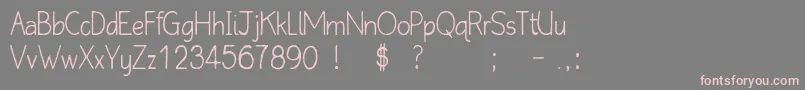 QlinickleFree Font – Pink Fonts on Gray Background