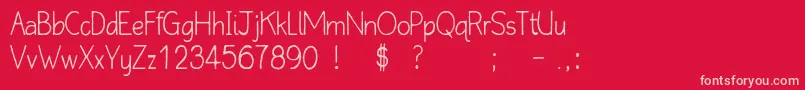 QlinickleFree Font – Pink Fonts on Red Background