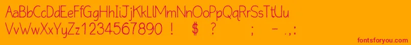 QlinickleFree Font – Red Fonts on Orange Background