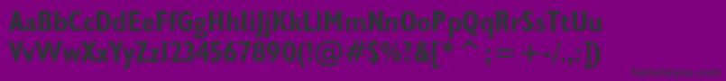 Humanist521BoldCondensedBt Font – Black Fonts on Purple Background