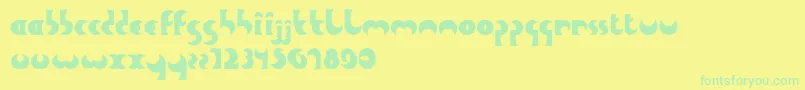HeavyMoon Font – Green Fonts on Yellow Background