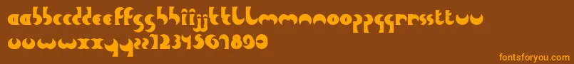 HeavyMoon Font – Orange Fonts on Brown Background