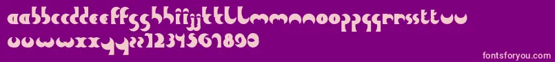 HeavyMoon Font – Pink Fonts on Purple Background
