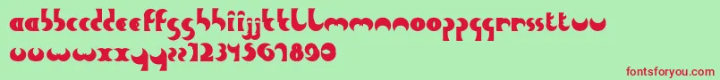 More about HeavyMoon Font HeavyMoon Font – Red Fonts on Green Background