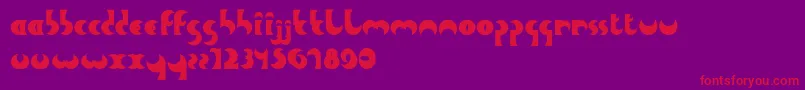 フォントHeavyMoon – 紫の背景に赤い文字