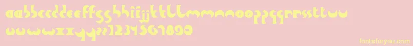 HeavyMoon Font – Yellow Fonts on Pink Background