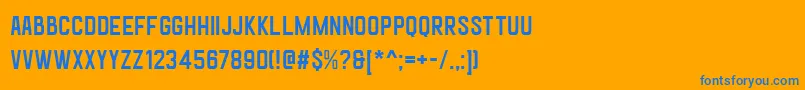 GoldanaBaseFreePersonalUse Font – Blue Fonts on Orange Background