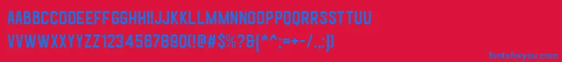 GoldanaBaseFreePersonalUse Font – Blue Fonts on Red Background