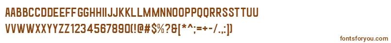GoldanaBaseFreePersonalUse-fontti – ruskeat fontit valkoisella taustalla